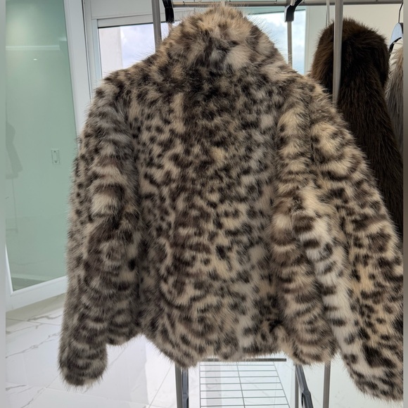 Zara faux fur animal print coat Zara Woman collection - Picture 14 of 16